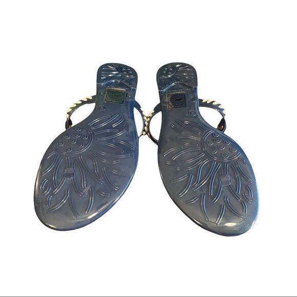 NIB Jack Rogers "Georgica" Sparkle Jelly Midnight Red Thong Sandals 9 10 11 - Picture 5 of 5